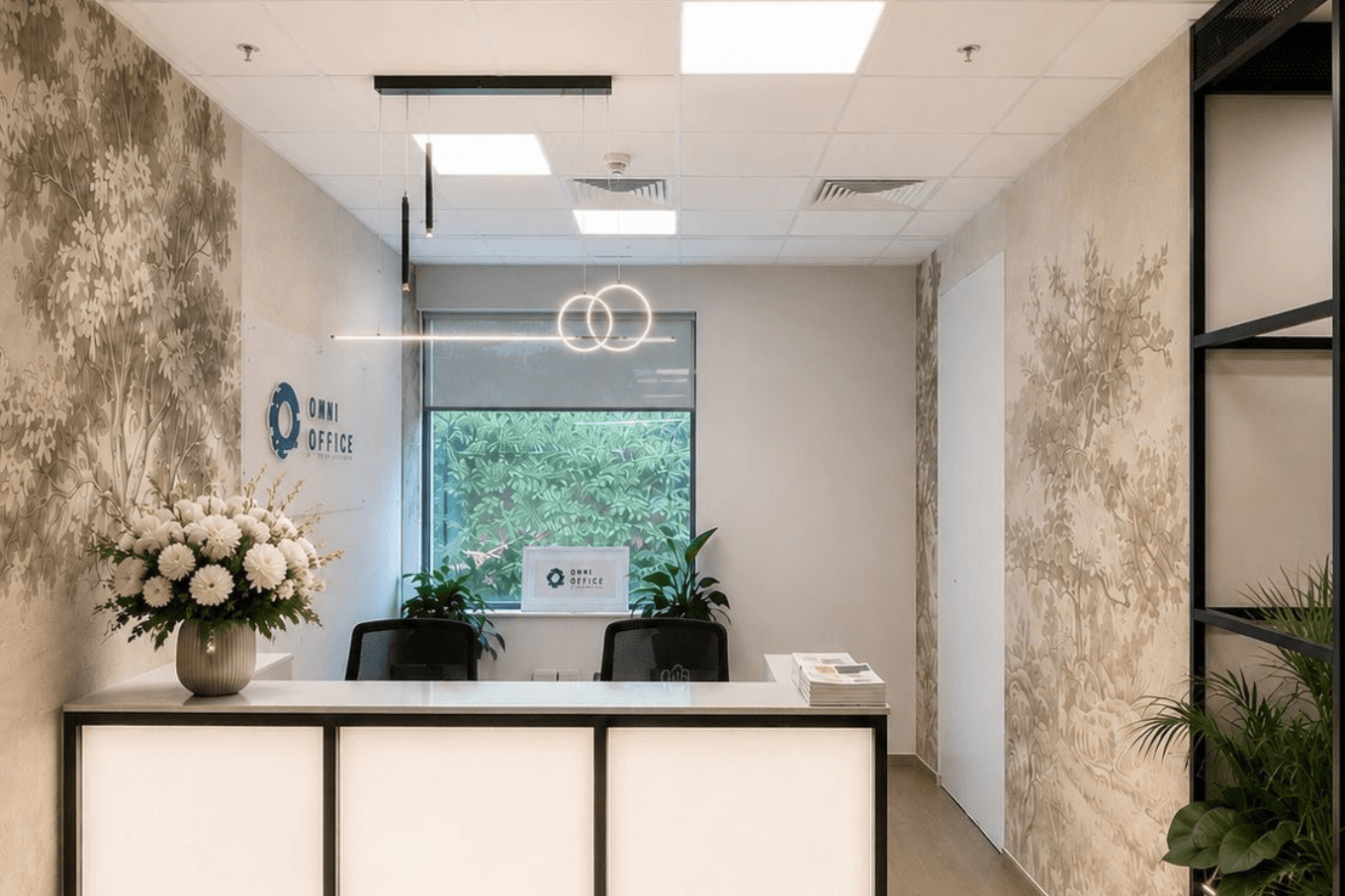 OmniOffice reception at Victoria Center